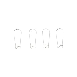 Boucles d'oreilles dormeuses x4 - 33 mm - Acier inoxydable argenté - Créalia
