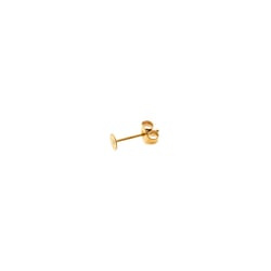 Boucles d'oreilles clous x4 - 4 mm - Acier inoxydable doré - Créalia