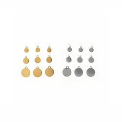 Médailles plateau x18 - Acier inoxydable doré - Créalia