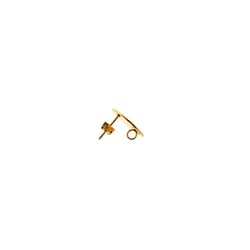 Boucles d'oreilles clous martelés - 14 mm - Acier inoxydable doré - Créalia