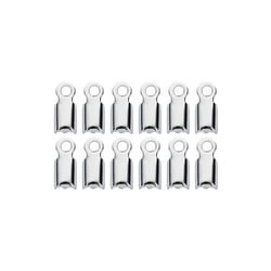 Pince - cordons x12 - 2 mm - Acier inoxydable argenté - Créalia