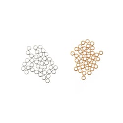 Perles à écraser x80 - 2/2,5 mm - Acier inoxydable doré et argenté - Créalia