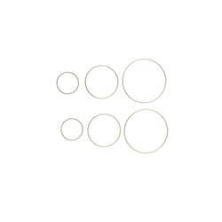 Anneaux x6 - 20/30/40 mm - Acier inoxydable argenté - Créalia