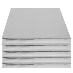 5 Supports Carre Argent 30X30Cm Gatodeco