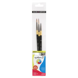 Lot de 3 pinceaux acrylique Daler Rowney - System3