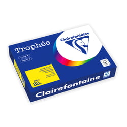 Ramette de papier - 500 feuilles A4 21 x 29.7 cm - 80 g/m² - Trophée - Clairefontaine - Jaune