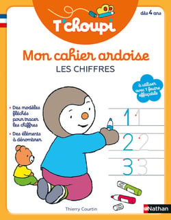 T'choupi Mon cahier ardoise : Les chiffres dès 4 a