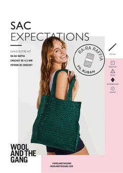 Modèle sac Expectations Raffia Dmc - Wool And the Gang