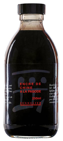 Encre de chine à la pagode 250 mL Sennelier - Noire
