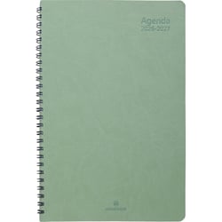Agenda semainier 2025/2026 Oberthur - Vert sauge - 17 x 24,5 cm - Grenade