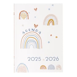 Agenda scolaire 2025/2026 - 12x17 cm - Arc en ciel - Cultura