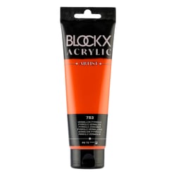Tube 120 ml de peinture Blocks Acrylic - Vermillon - Opaque