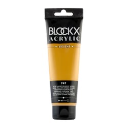 Tube 120 ml de peinture Blocks Acrylic - Ocre jaune - Opaque