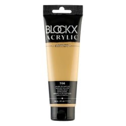 Tube 120 ml de peinture Blocks Acrylic - Jaune de Naples - Opaque