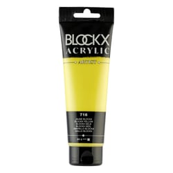 Tube 120 ml de peinture Blockx Acrylic - Jaune - Opaque