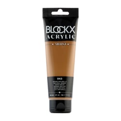 Tube 120 ml de peinture Blocks Acrylic - Sienne naturelle - Opaque