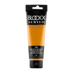 Tube 120 ml de peinture Blocks Acrylic - Ocre jaune (rouge) - Opaque
