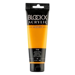 Tube 120 ml de peinture Blocks Acrylic - Jaune indien - Opaque