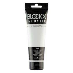 Tube 120 ml de peinture Blocks Acrylic - Blanc de titane - Opaque