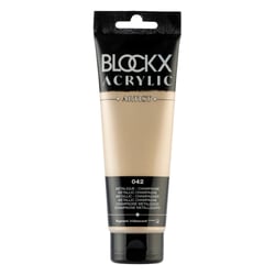 Tube 120 ml de peinture Blocks Acrylic - Métallique champagne - Opaque