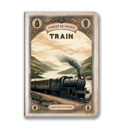 Carnet de voyage Aventura Editions - 21 x 14,8 cm - Train : à chaque train, une histoire - 124 pages lignées