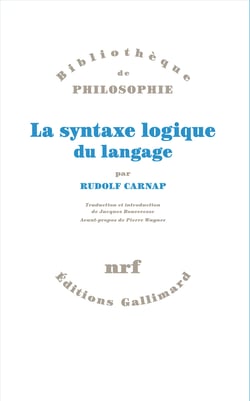 La Syntaxe logique du langage