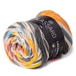 Pelote de fil 100% coton - Plassard - Lavandula - Orange/noir 51