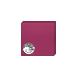 25 cartes pliées Pollen 160x160 mm  - Framboise