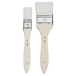 Lot de 2 spalters extra courts Pébéo - Nylon blanc - Pinceaux n°25 et n°50