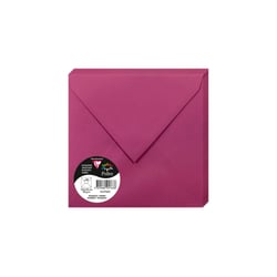 20 enveloppes Pollen 165x165 mm  - Framboise