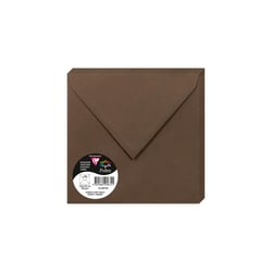 20 enveloppes Pollen 165x165 mm  - Marron taupé