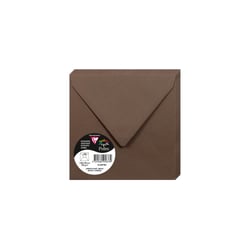 20 enveloppes Pollen 140x140 mm  - Marron taupé