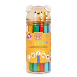 Lot de 24 crayons de couleur avec taille-crayon - Legami - Couleurs assorties - Ours