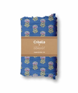 Tissu en gaze de coton Domotex - 200 x 130 cm - Bleu / Violet