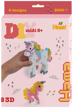 Kit perles à repasser MIDI licorne - Hama