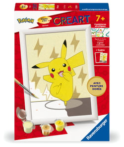 Peinture au numéro RavensburgerCreArt Kids  - Pokémon : Pikachu - 13 x 18 cm