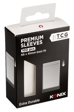 Lot de 100 protège-cartes premium Konix - Trading Card Games - 6,6 x 9,1 cm
