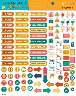 Etiquettes d'organisation Global Gift