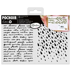 Pochoir Aladine - Ecriture & gouttes - 13 x 18 cm