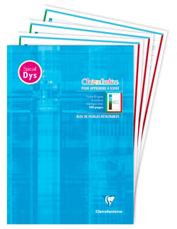 Bloc écriture Clairefontaine - A4 - Spé DYS - 100 pages 5 mm