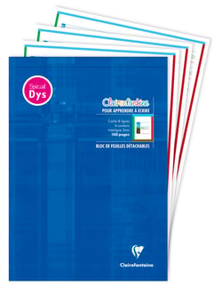 Bloc écriture Clairefontaine - A4 - Spé DYS - 100 pages 3 mm