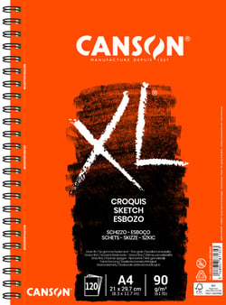 Album croquis Canson - XL®  - 120 feuilles - blanc - A4 - 21 x 29,7 cm - 90 g