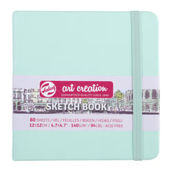 Carnet de croquis Talens - Menthe fraîche - 12 x 12 cm - Art Creation - 80 feuilles