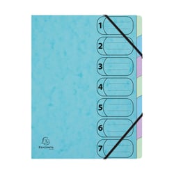 Trieur 7 compartiments avec élastiques Harmonika - Aquarel - A4 - Modèle aléatoire - Produit vendu à l'unité