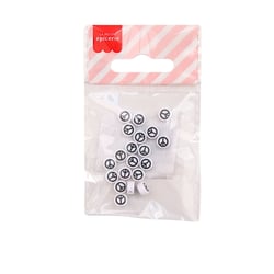 Lot de 20 perles rondes La Petite Epicerie - Peace and love