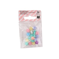 Lot de 75 perles fleurs La Petite Epicerie - 9 mm - Pastel