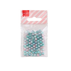 Lot de 75 perles rondes La Petite Epicerie - 6 mm - Turquoise