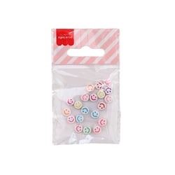 Lot de 20 perles rondes La Petite Epicerie - 7 mm - Smiley