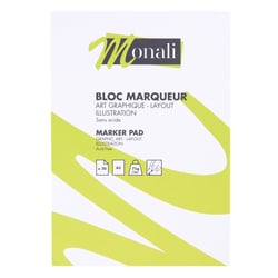 Bloc marqueur A5 - 75g/m2 - 20 feuilles - Monali