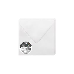 20 enveloppes Pollen 165x165 mm - Blanc irisé